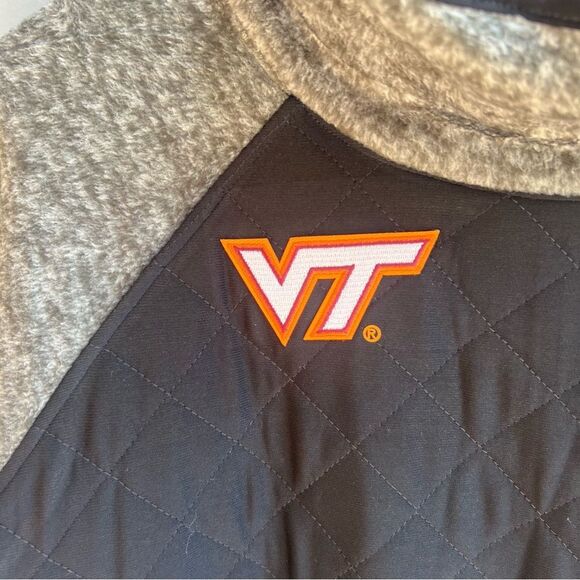 Gameday Couture Women's Virginia Tech Quilted Panel Snap Up Pullover Sweatshirt - Picture 4 of 10